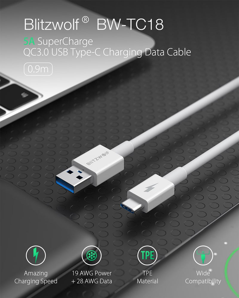 USB Type-C 5A Fast-Charging Data Cable Phone Charger