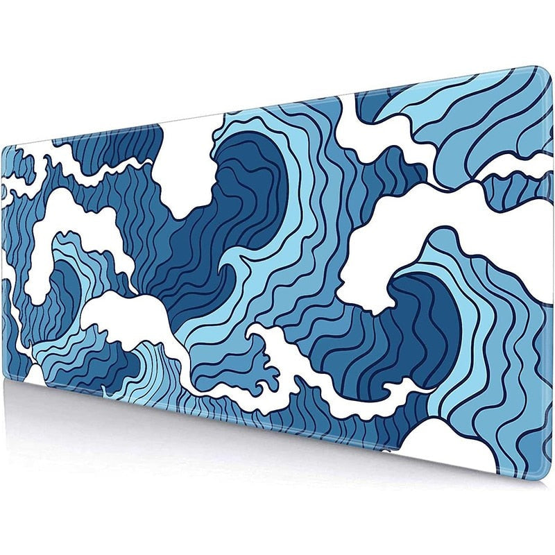 XXL Blue Waves Mouse Pad