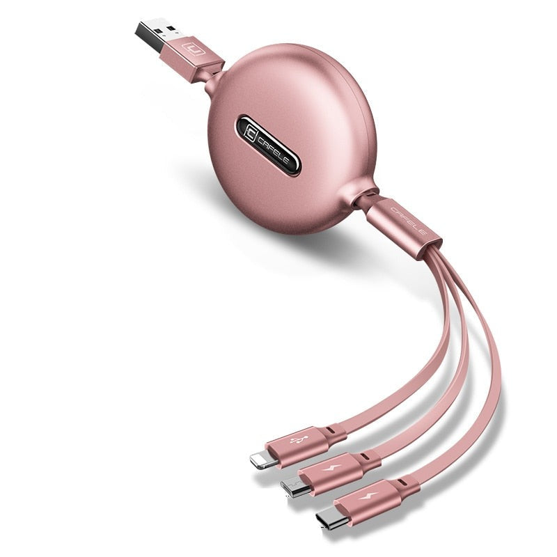 3-in-1 USB Micro Type-C Cable Charger