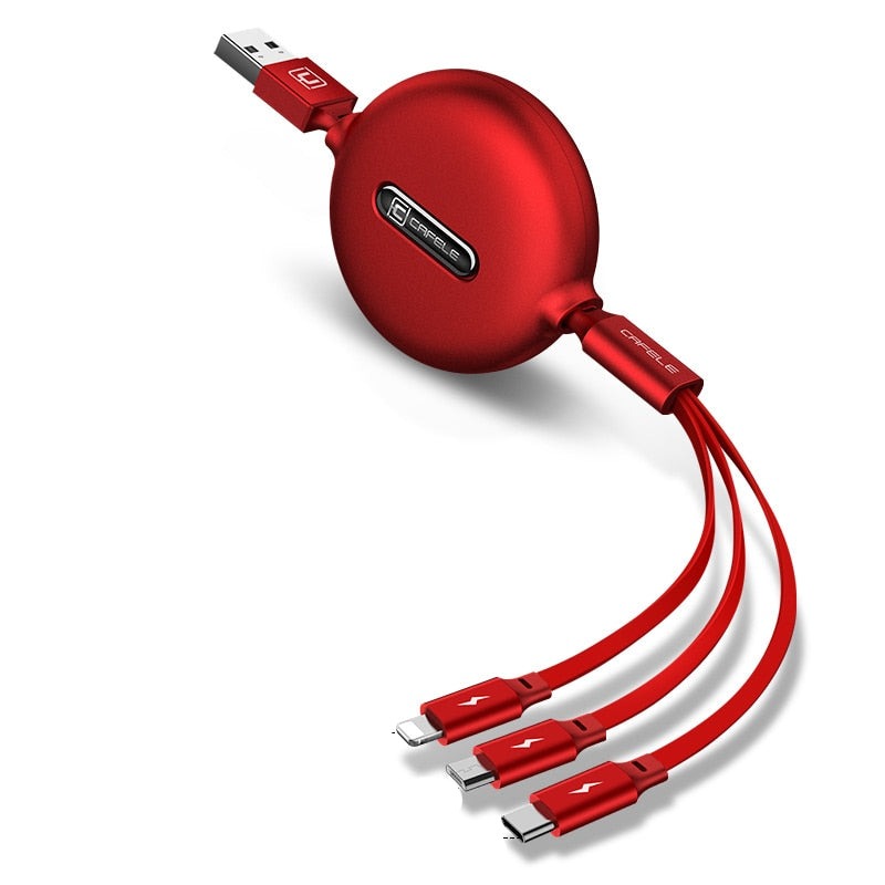 3-in-1 USB Micro Type-C Cable Charger