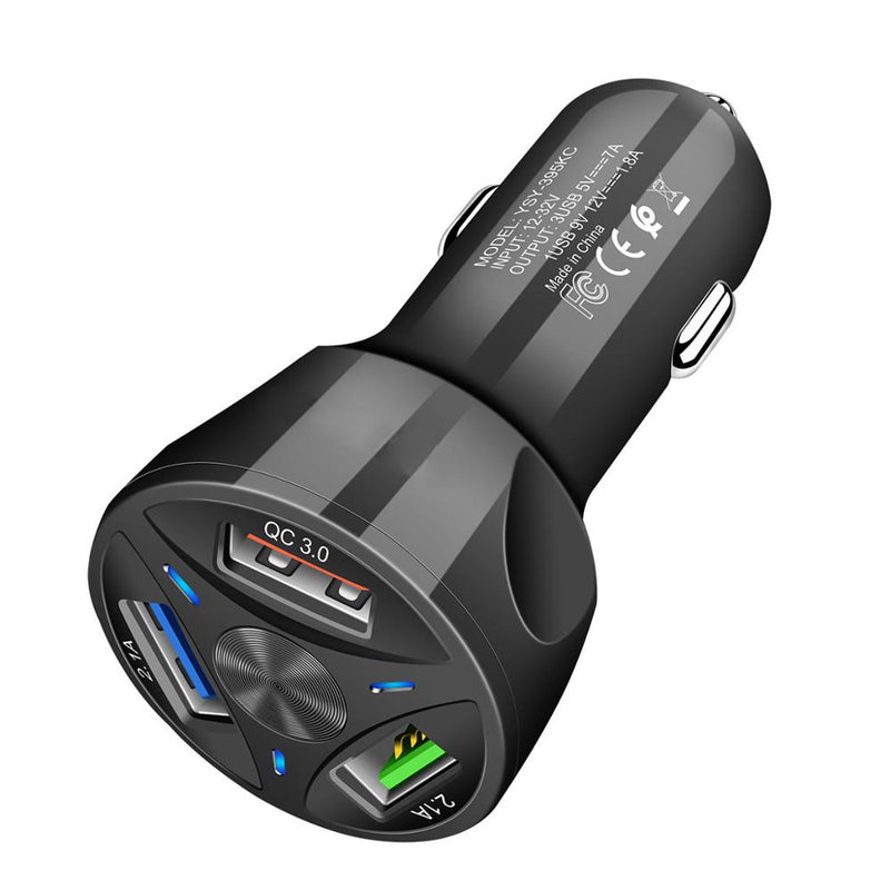 18W Universal 4-Port Car USB Charger