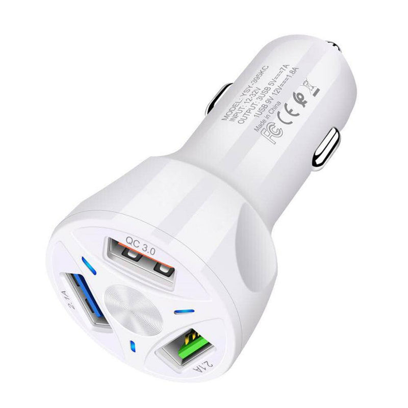 18W Universal 4-Port Car USB Charger