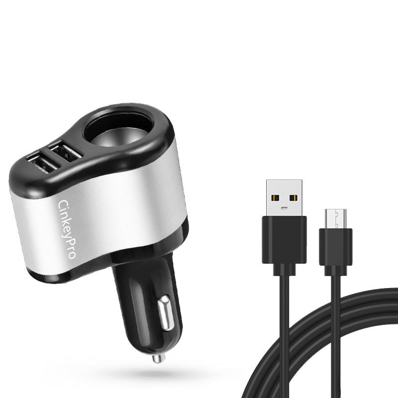 Car Charger Cigarette Lighter 2-Ports USB Charger 2.1A Car-Charger Mobile Phone