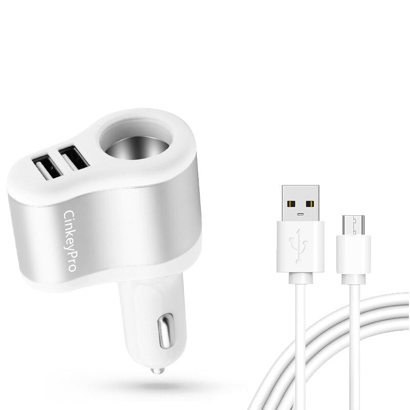 Car Charger Cigarette Lighter 2-Ports USB Charger 2.1A Car-Charger Mobile Phone