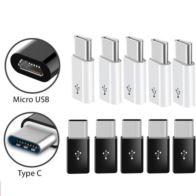 10-Piece USB 3.1 USB-C Type C Male to Micro USB Female Adapter Converter NK-Shopping