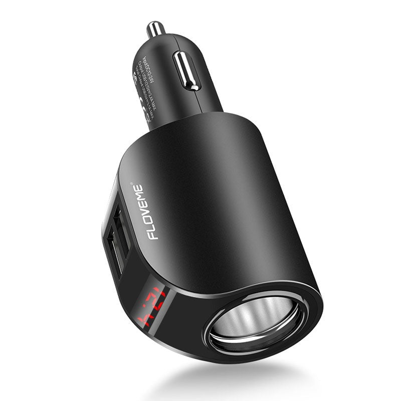 Dual USB Car Charger Digital Display Cigarette Lighter 5V 3.1A Tablet GPS Adapter Charger