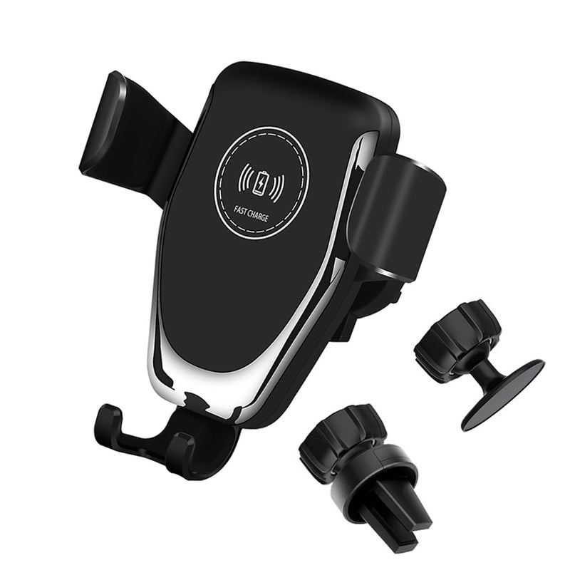 Fast 10W Qi Wireless Charger Car Mount Phone Holder Stand