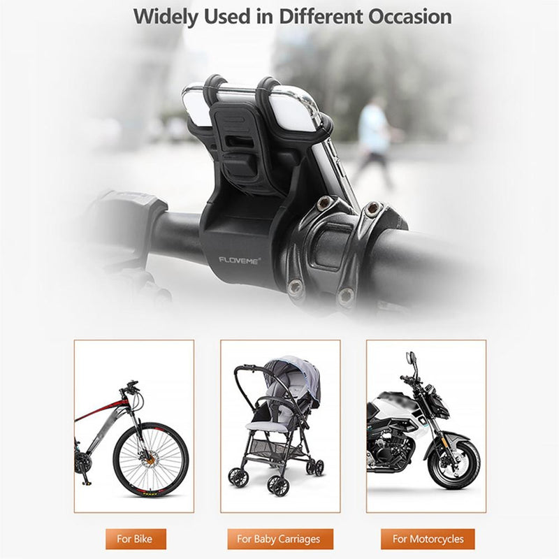 Universal Bike Motorcycle Mobile Phone Stand Holder Silicone Non-slip Buckle Pull Phone Mount