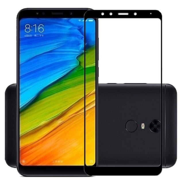 Full Cover Xiaomi Redmi 5 Plus Glass Screeen Protector Redmi5 White Black Protect Film