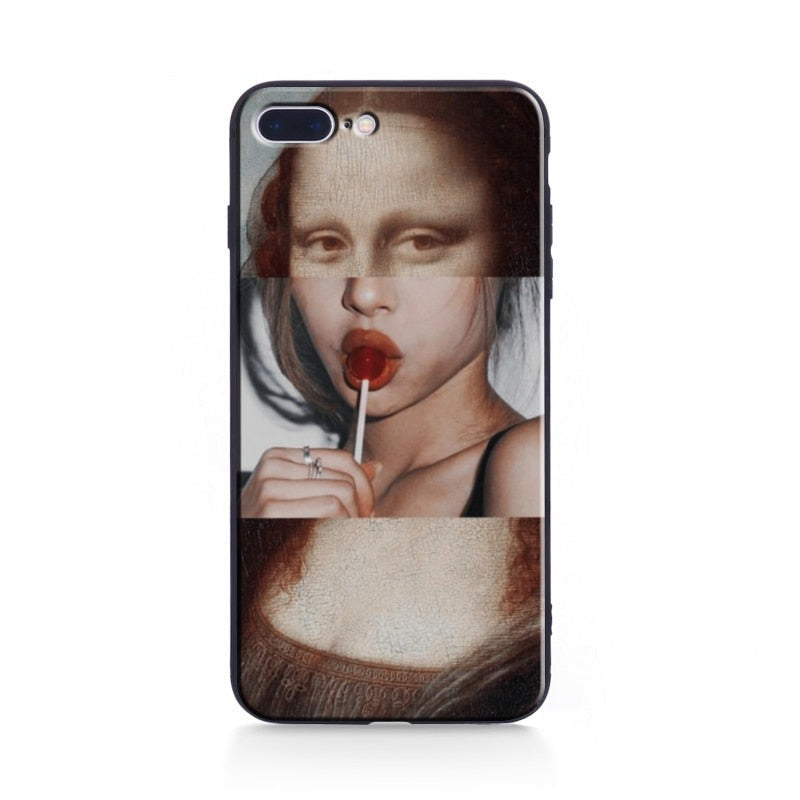 Mona Lisa Art iPhone Silicone Phone Case Cover