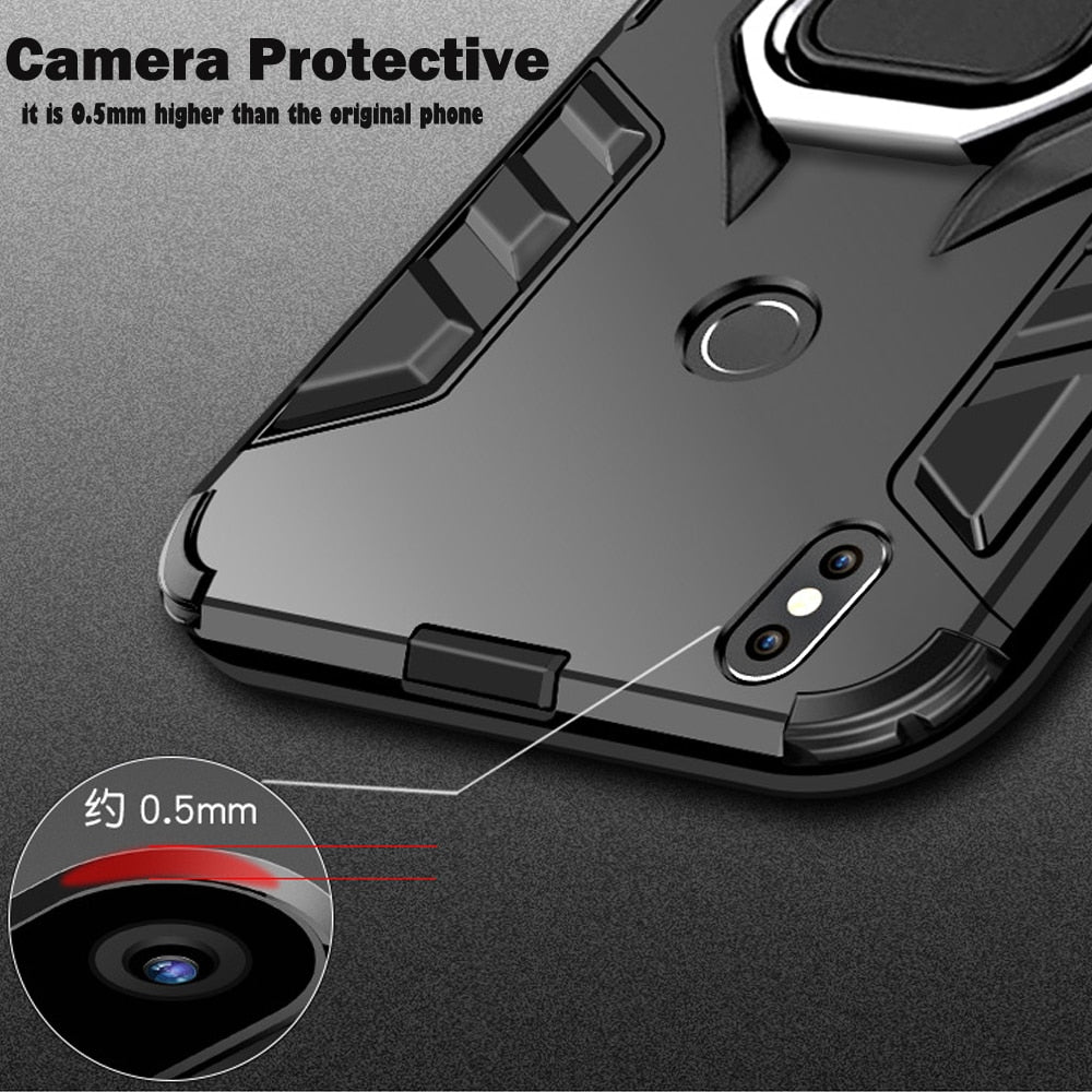 Shockproof Case for iPhone 6/6S/7/8 Plus XS X 5 5S SE XS Max XR Finger Holder