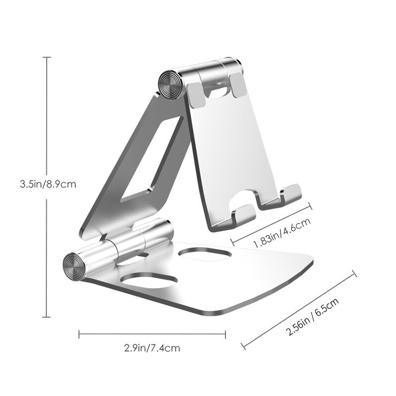 Universal Foldable Aluminum Mobile Phone Tablet Holder Stand