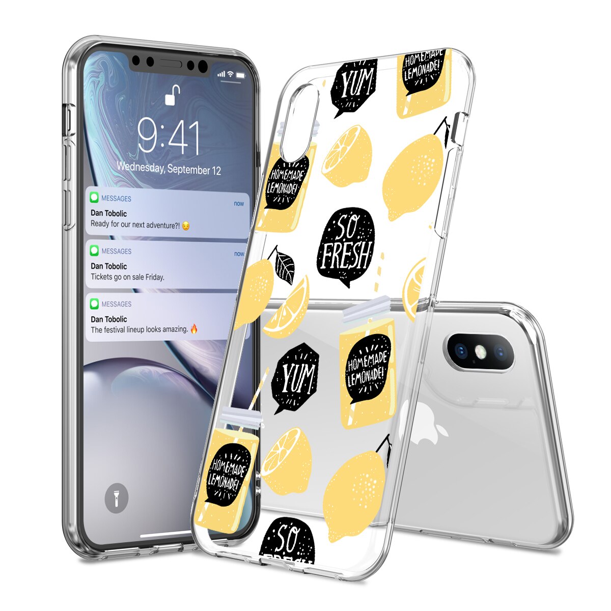 Phone Case for iPhone 11 Pro 6 6s 7 8 Plus X XR XS Max 5 5s SE Fashion Cute Cartoon Fruit Lemon Pineapple
