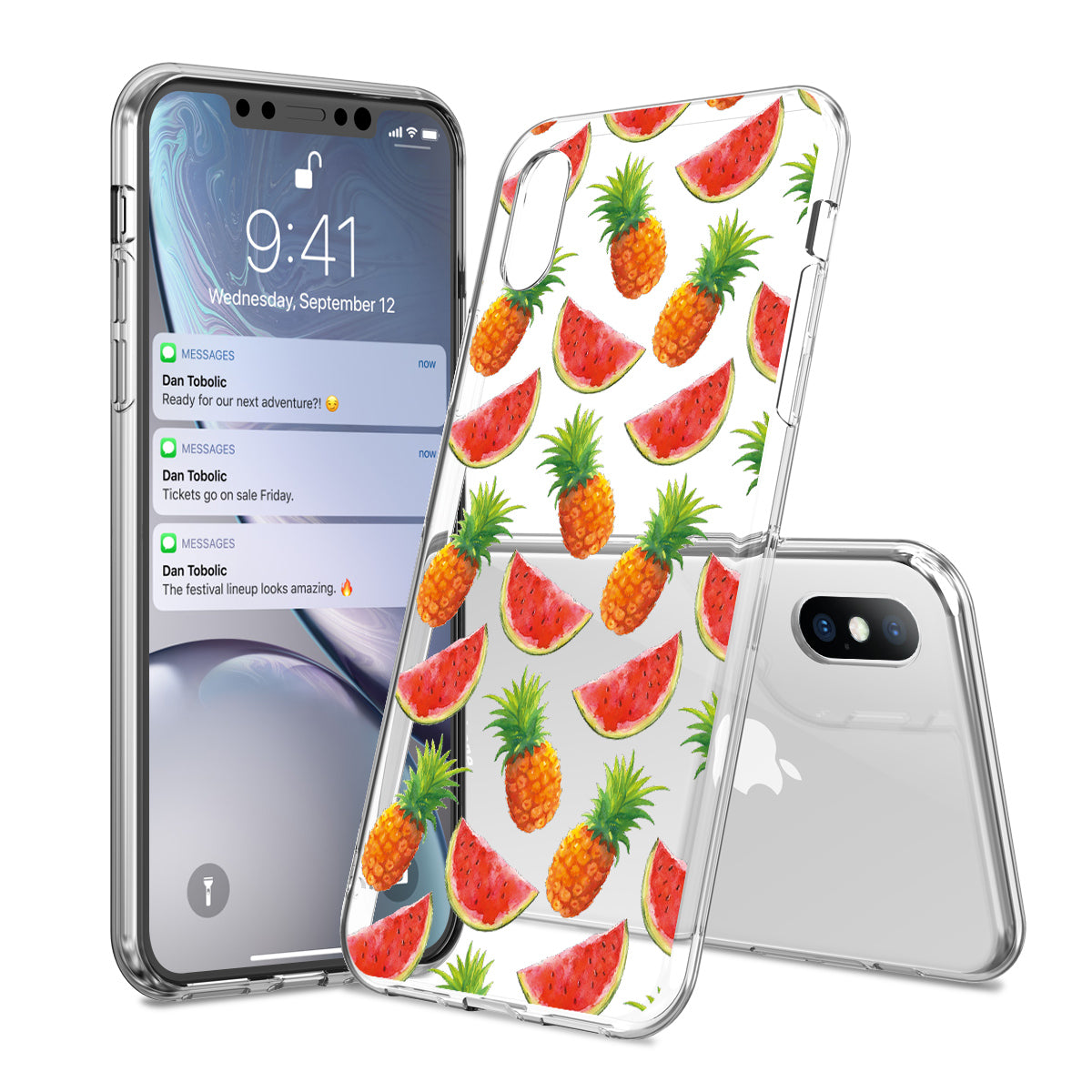 Phone Case for iPhone 11 Pro 6 6s 7 8 Plus X XR XS Max 5 5s SE Fashion Cute Cartoon Fruit Lemon Pineapple