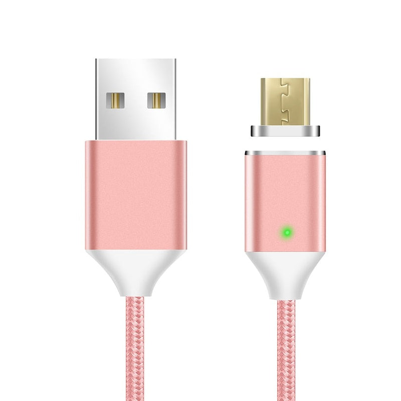 Magnetic Cable Nylon Braided Micro USB Magnet Cable Fast-Charging Data Sync Charger