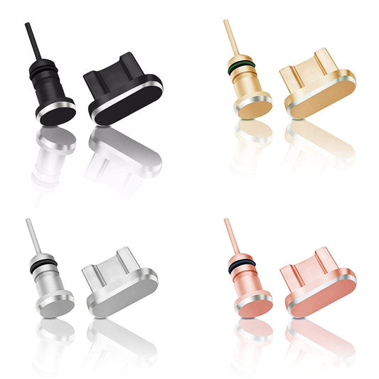 Metal Dust Plug Phone Accessories Charging Port Earphone Jack 3.5 Micro
