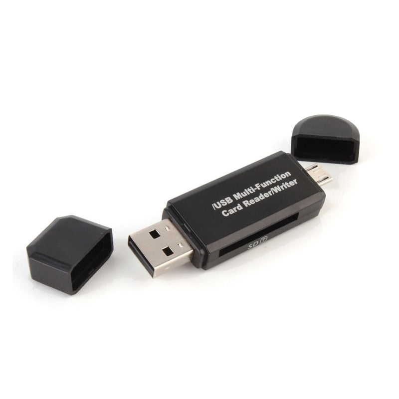 Micro USB to Type-C Adapter Support Micro SD/SD Card/USB Reader Data Transfer OTG Adapter
