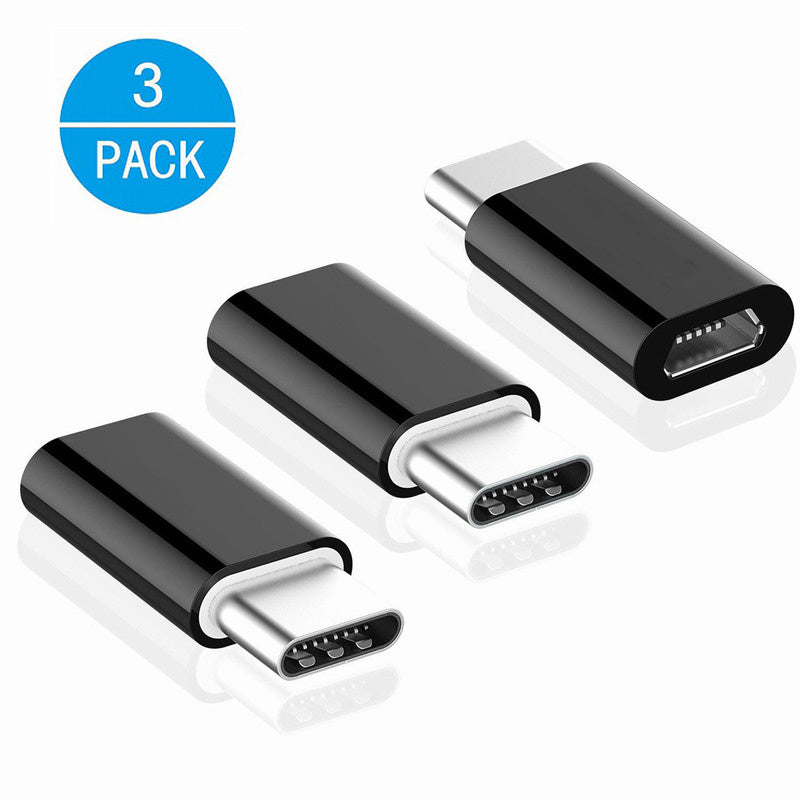 Mini  3-Piece Micro USB To typeC Adapter For Samsung S8 S9 Xiaomi Huawei Phone Charger Usbc Micro To C