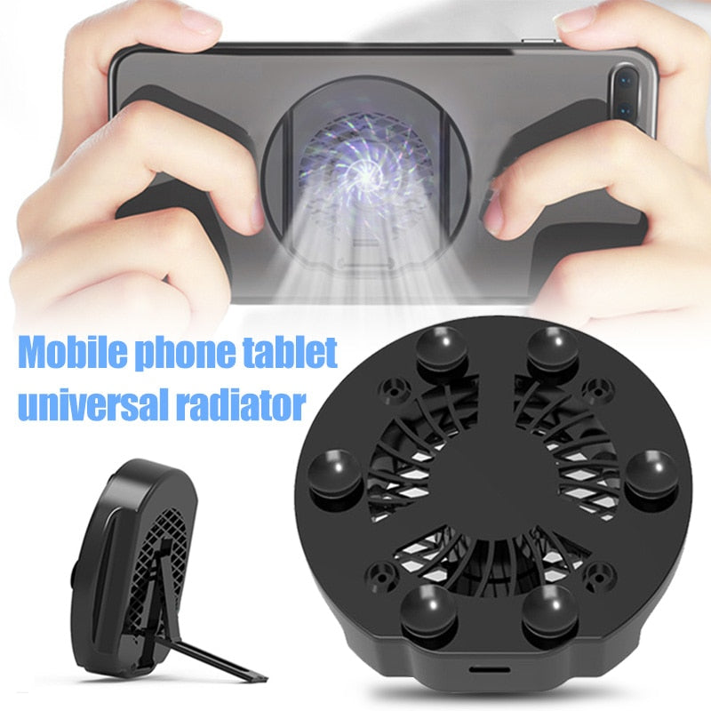 Mobile Phone Cooling Fan Universal USB Gamepad Holder Stand Bank Radiator Mute Fan For Tablet iphone