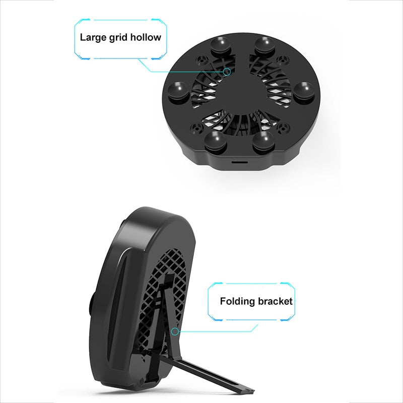 Mobile Phone Cooling Fan Universal USB Gamepad Holder Stand Bank Radiator Mute Fan For Tablet iphone