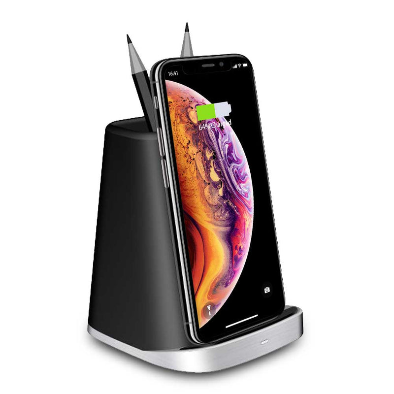 2-in-1 wireless charger Dock Station Bracket Cradle Stand Holder for iphone 8 8 plus XS MAX