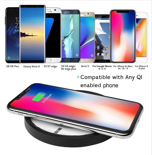 Nillkin 10W LED Qi Fast Wireless Charger Pad for iPhone 11 Xs Max for Samsung S10 Plus S9 for Huawei