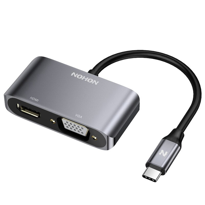 USB Type-C HUB to HDMI VGA Adapter for MacBook Samsung Galaxy S9/Note 9 Huawei P20 Pro Mate 20