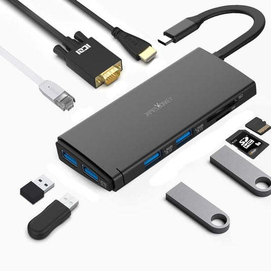 Original Syllable 10-in-1 USB C HUB Laptop Docking Stations Type-C support PD fast charging function