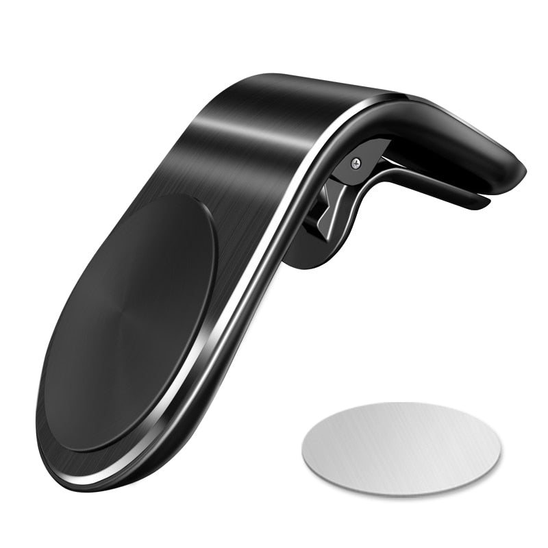 Magnetic Car Phone Holder L Shape Air Vent Mount Stand Magnet GPS Mobile