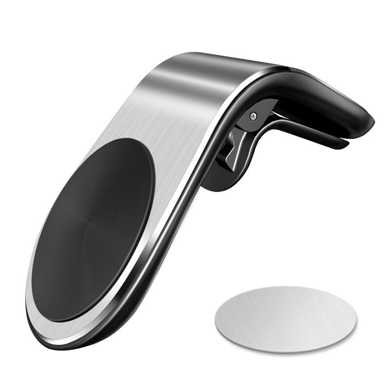 Magnetic Car Phone Holder L Shape Air Vent Mount Stand Magnet GPS Mobile