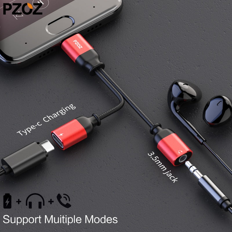 USB Type-C Male to 3.5mm Jack Earphone Adapter Cable AUX Audio for Xiaomi Mi 6 6x Huawei P20