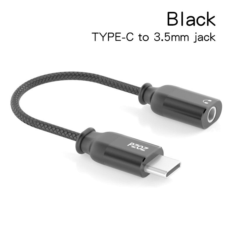 USB Type-C Male to 3.5mm Jack Earphone Adapter Cable AUX Audio for Xiaomi Mi 6 6x Huawei P20