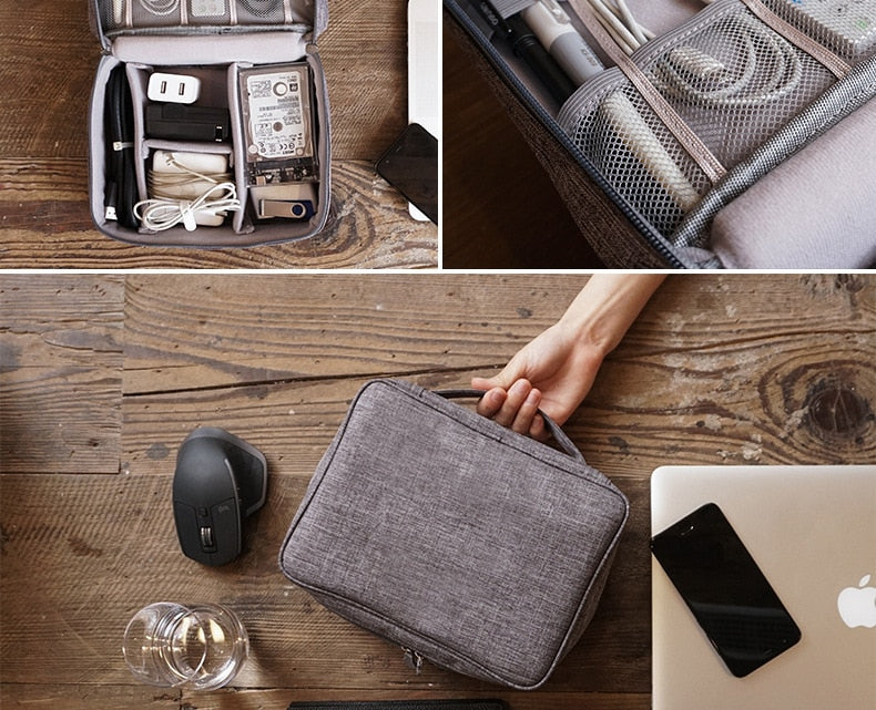 Portable Cable Storage Bag Organiser