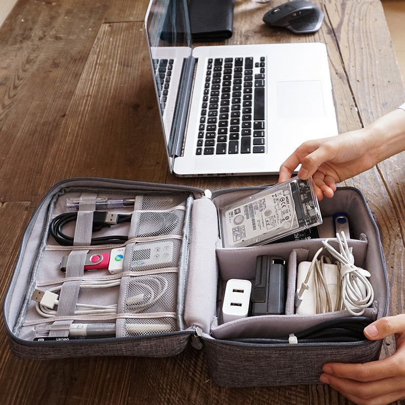 Portable Cable Storage Bag Organiser