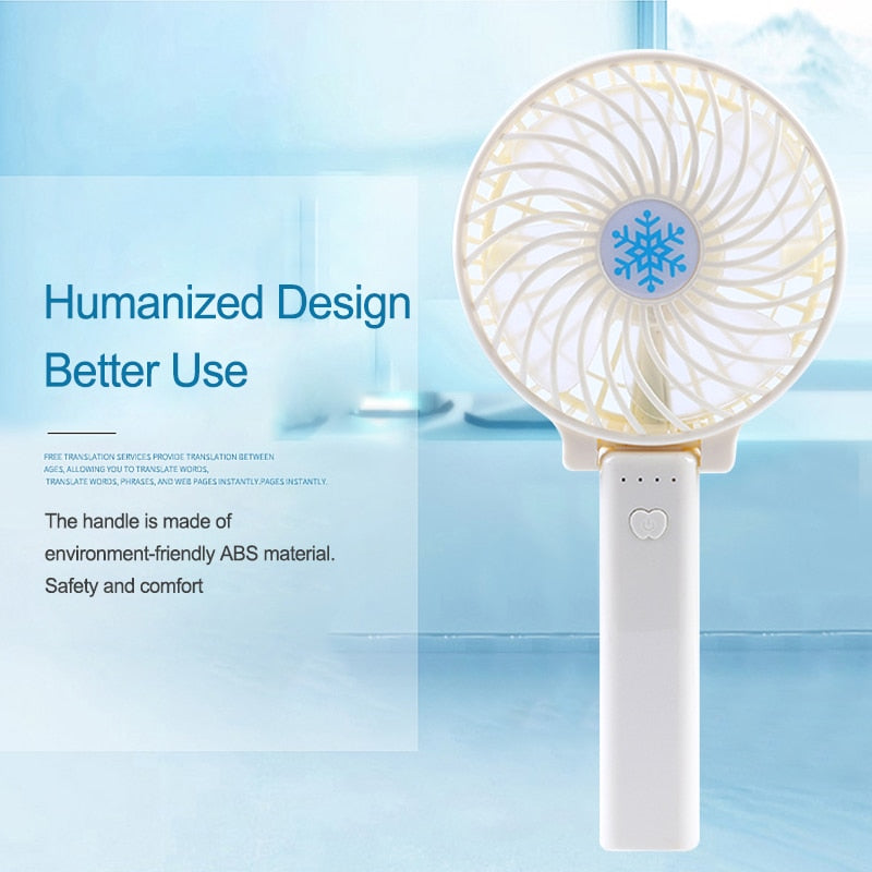 Portable Mini USB Fan Ventilation Foldable Air Conditioning Fans Hand Held Cooling Fan