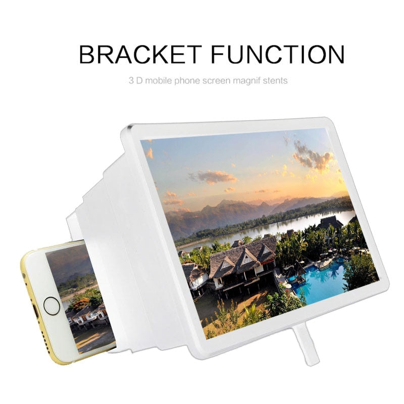 Portable Screen Magnifier Cellphone Projector Enlarged Amplifier Mobile Bracket Desktop Holder