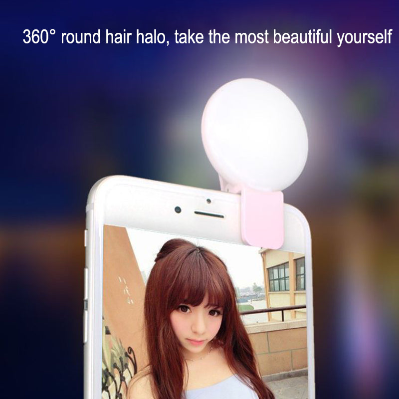 Portable Selfie Flash Led Clip-On Mobile Phone Selfie 3 Adjustable Light Night Enhancing Fill