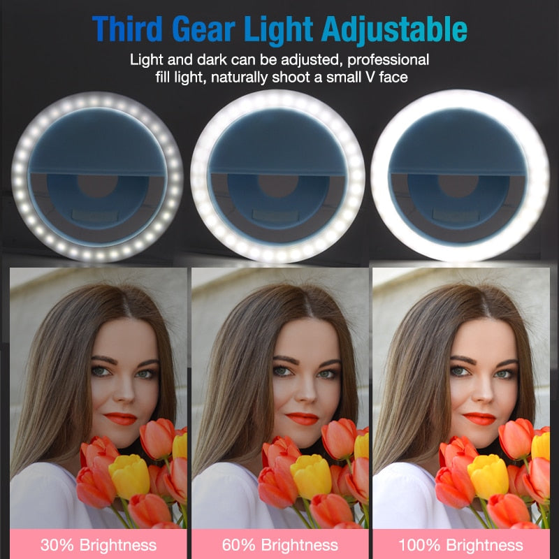 Posugear Selfie Light LED Ring Light Portable Mobile Phone Night Light