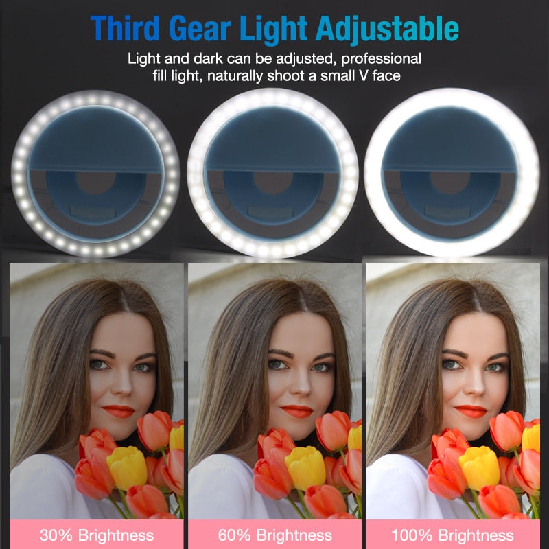 Posugear Selfie Light LED Ring Light Portable Mobile Phone Night Light Enhancing Photography