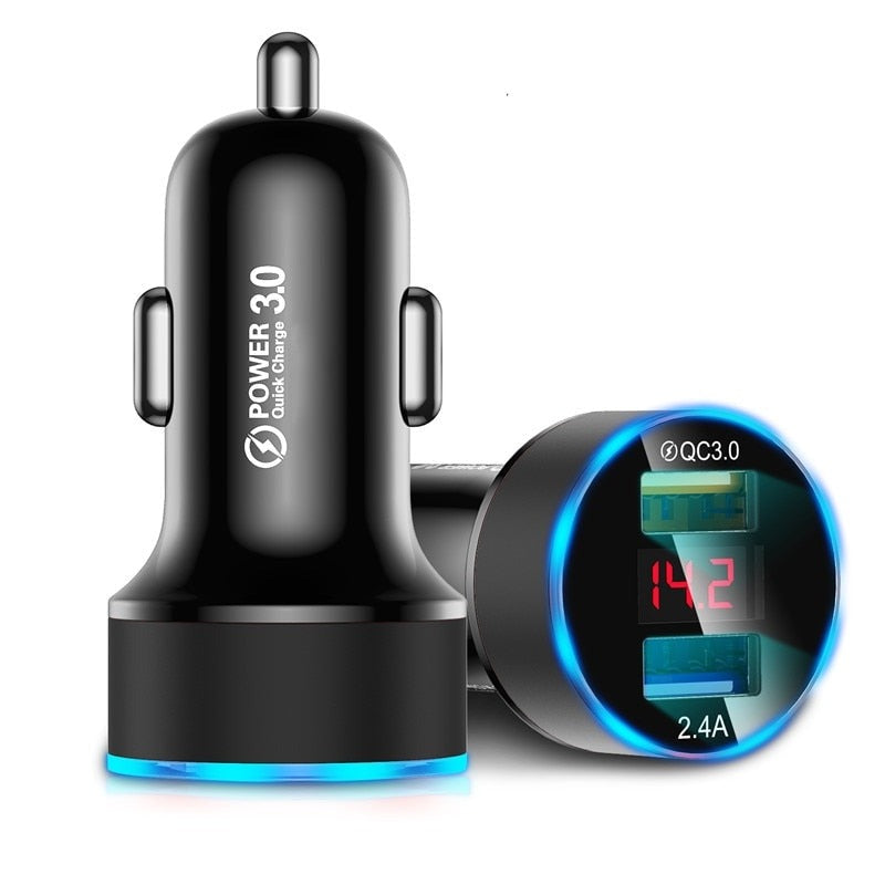 USB 3.0 Quick Charge Dual Car Charger
