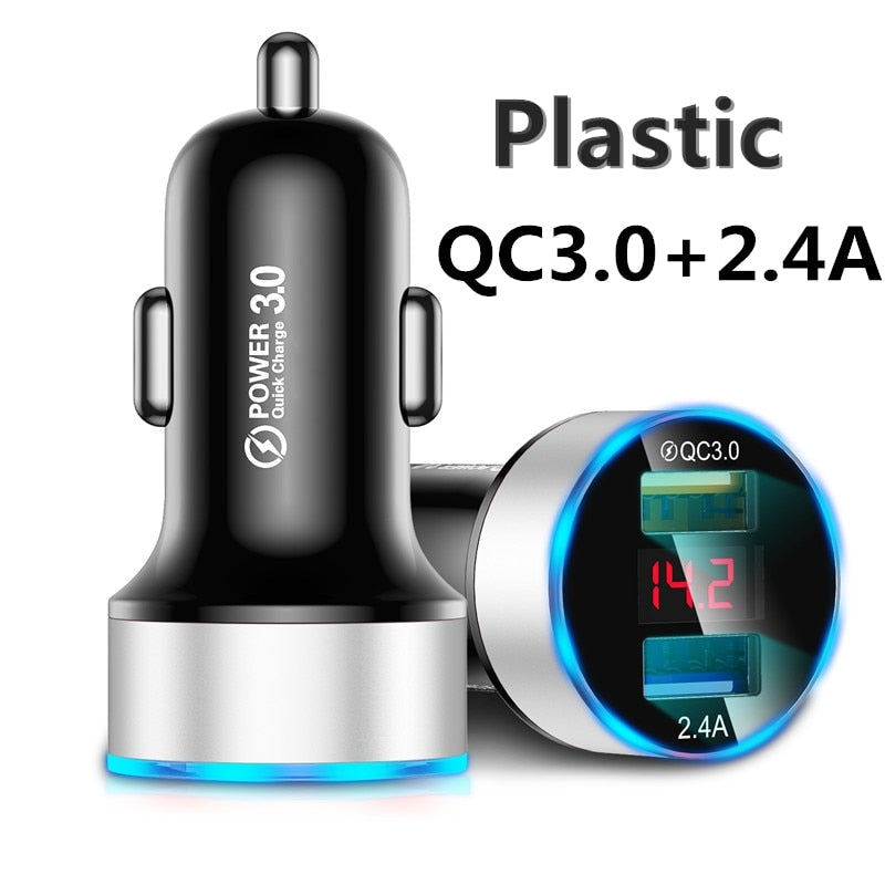 USB 3.0 Quick Charge Dual Car Charger
