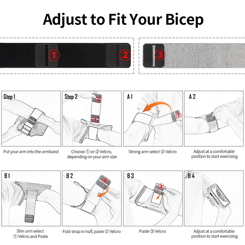 Running Sports Armband Zipper Bag Phone Case Holder