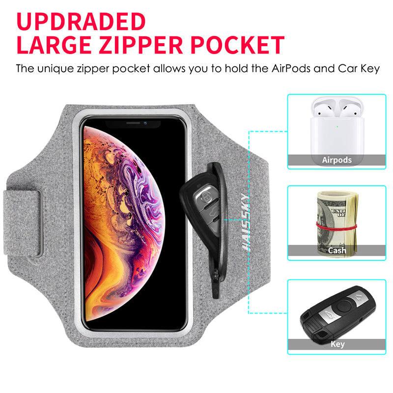 Running Sports Armband Zipper Bag Phone Case Holder