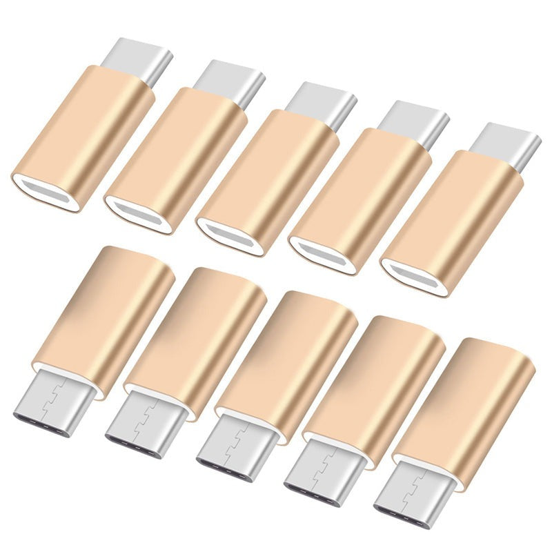10-Piece USB Adapter USB Type C to Micro USB OTG Cable Type-C Converter Connector for