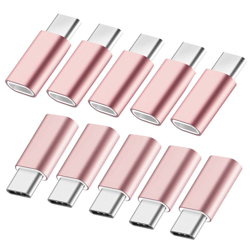 10-Piece USB Adapter USB Type C to Micro USB OTG Cable Type-C Converter Connector for