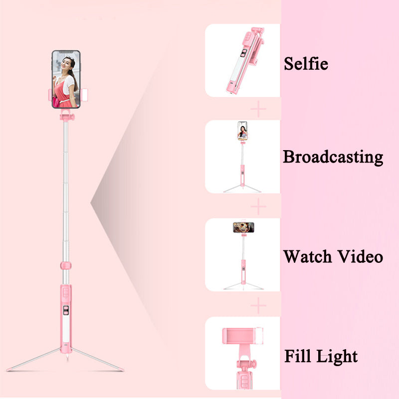 Selfie Dimmable Fill Light LED Wireless Bluetooth Stick Tripod