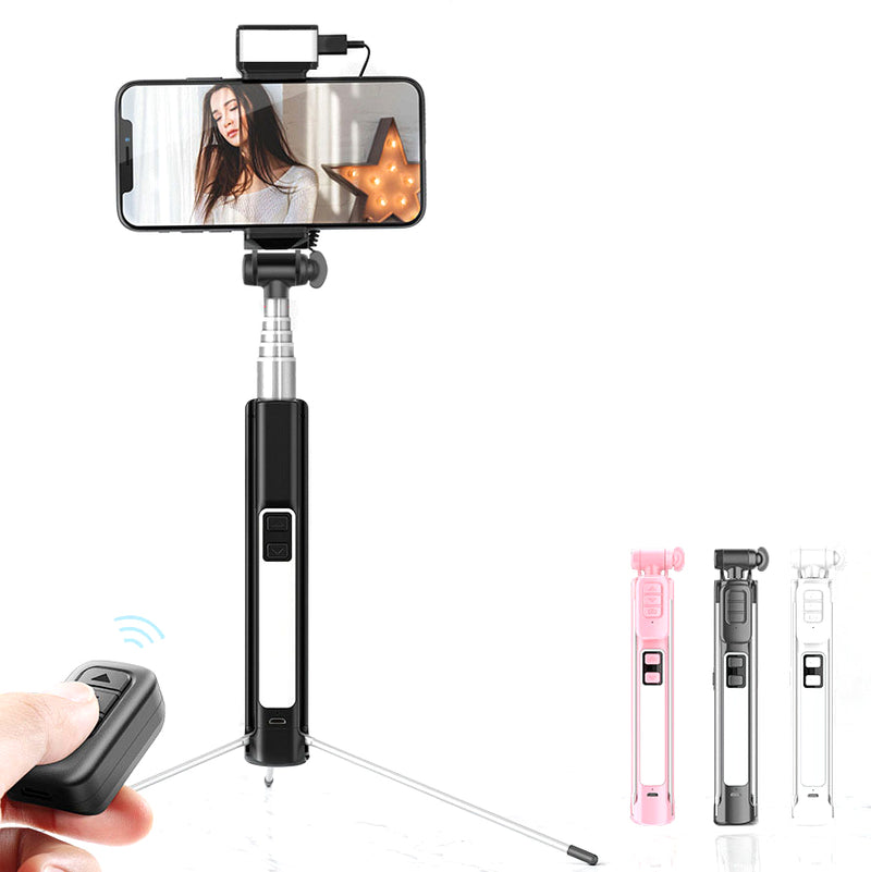 Selfie Dimmable Fill Light LED Wireless Bluetooth Stick Tripod