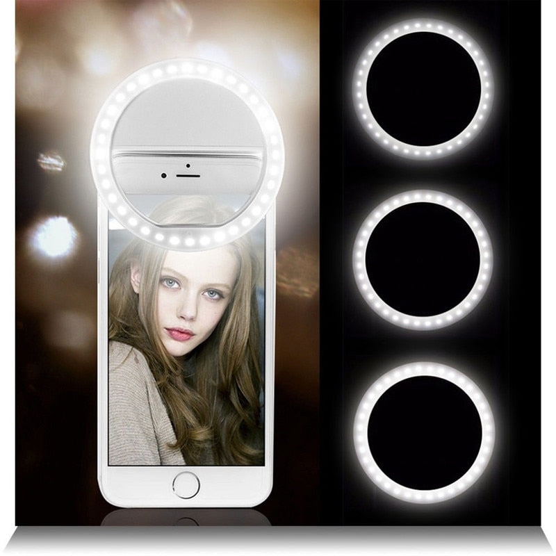 Selfie LED Ring Flash Lumiere Telephone Portable LED Mobile Phone Light Clip Lamp