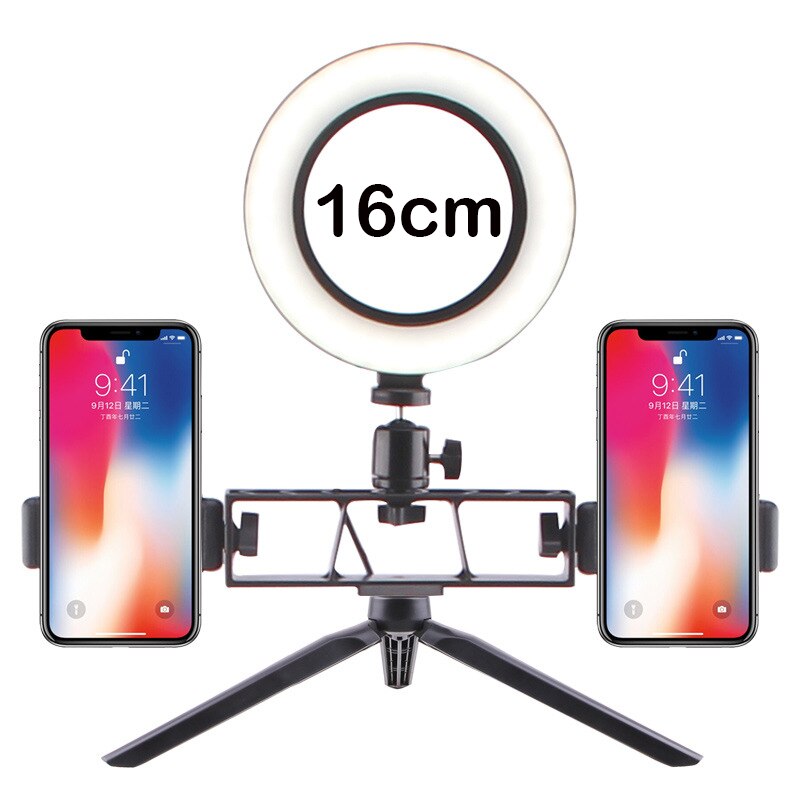 Selfie Lights Ring Fill Light LED Photographic Studio Dimmable Ringlight Phone Holder Lighting 1.25m