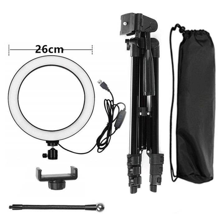 Selfie LED Ring Light Lamp With Tripod